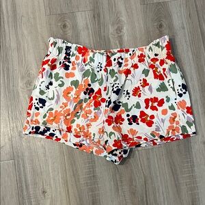 Ann Taylor High Waist Floral Shorts - Multicolor